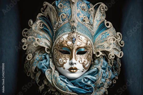 Karneval Maske International Carneval Mask Mardi Gras Fasching Venezia Cover Background Hintergrund Illustration Digital Art Generative AI Kunst © Korea Saii