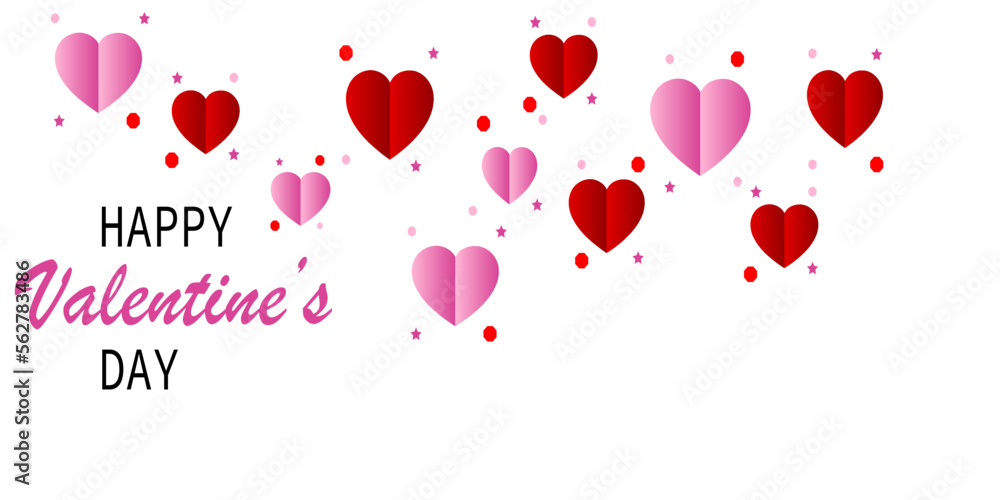 Happy valentine day background with love icon