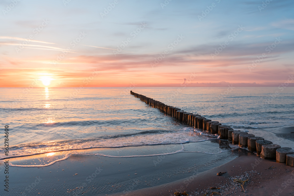 Obraz premium Sonnenuntergang an der Ostsee 