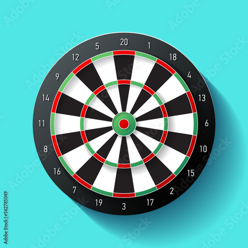 Volume Target icon in flat style on color background. Darts game. Vector design element for you business projects