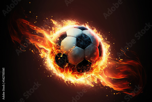 Fußball in Flammen - Generative AI