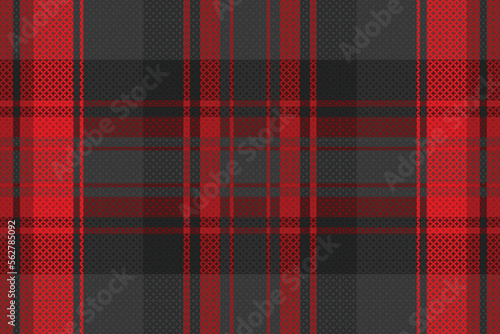 Tartan plaid pattern with dark color. Vector illustration.