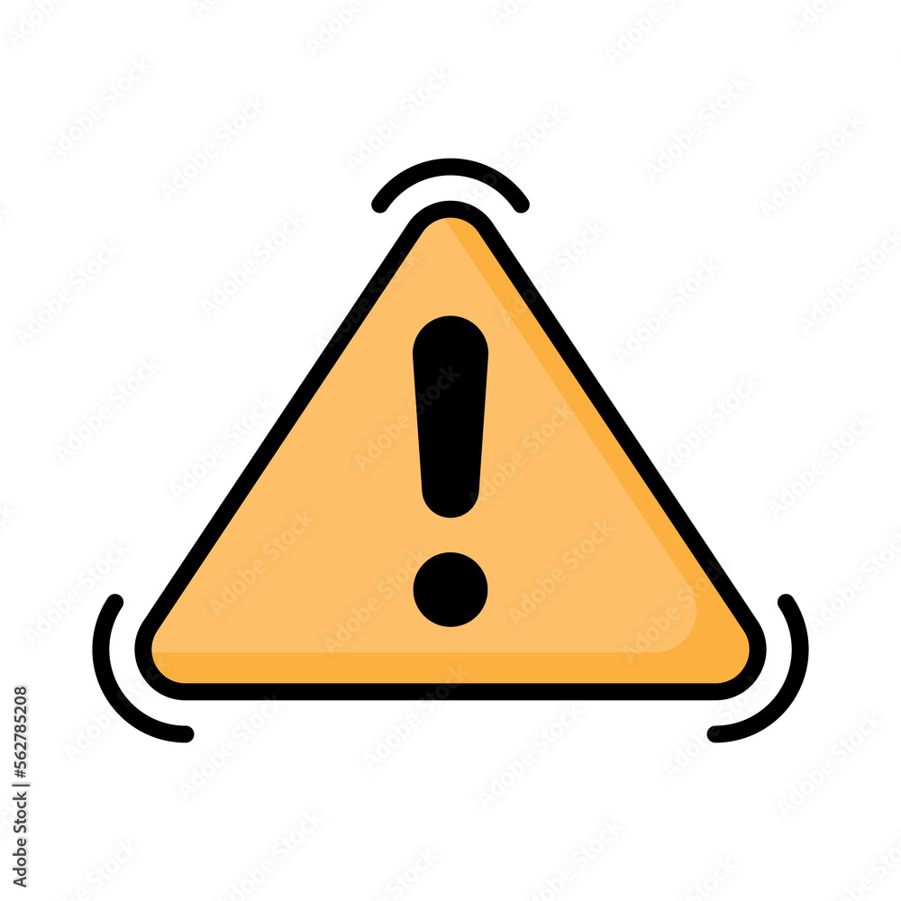 Warning icon. attention symbol. exclamation mark on triangle sign for ...