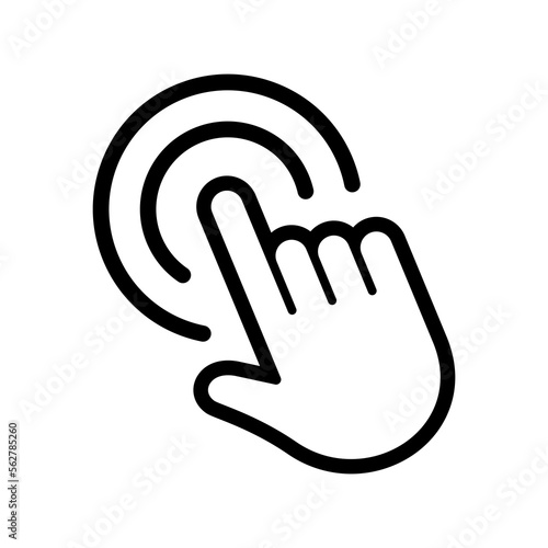 Hand touch icon. Hand clicking symbol. tap gesture sign for apps and websites with transparent background PNG