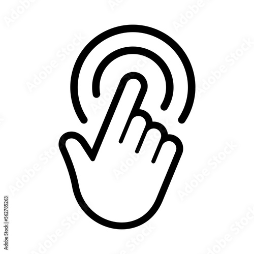 Hand touch icon. Hand clicking symbol. tap gesture sign for apps and websites with transparent background PNG