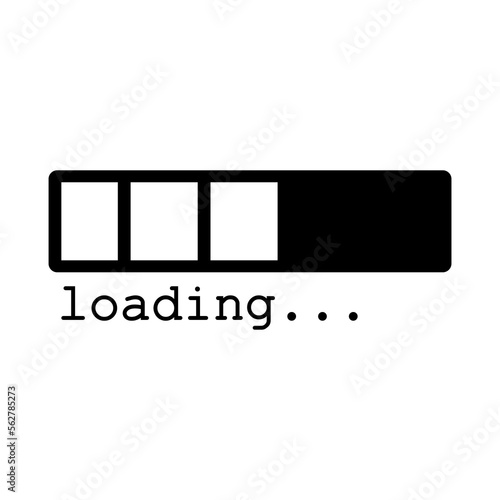 Loading icon. Load bar symbol sign for apps and websites with transparent background PNG