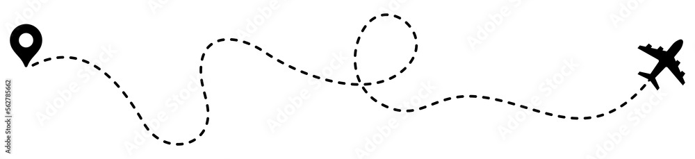 Airplane track with dashed line icon, Trajectory Airplane transparent background, Airplane track with dashed line PNG Airplane track with dashed line icon, Trajectory Airplane transparent background, Airplane track with dashed line PNG