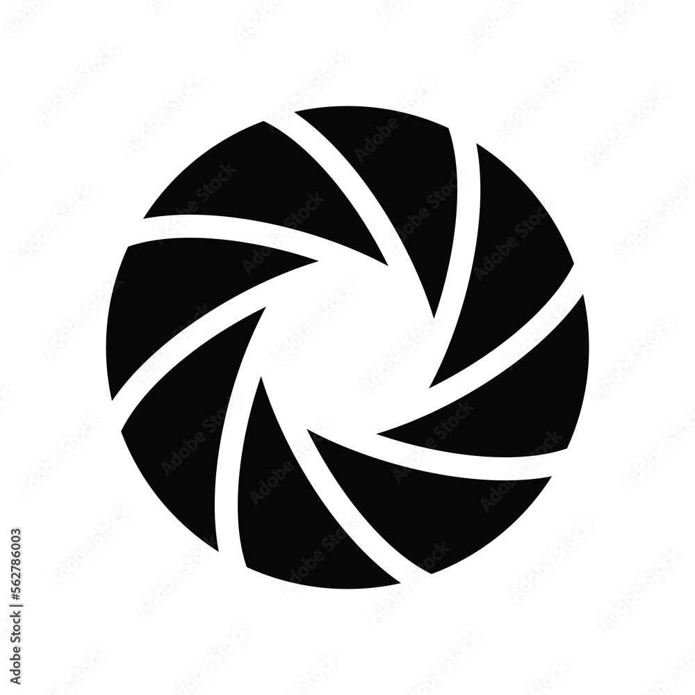 Camera shutter icon. aperture symbol, Camera shutter on transparent