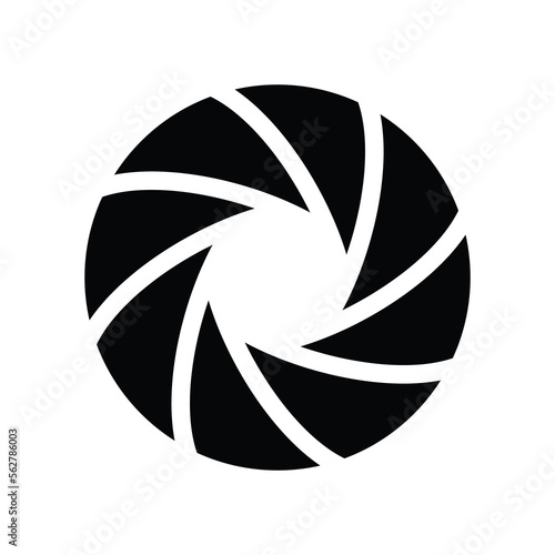 Camera shutter icon. aperture symbol, Camera shutter on transparent background. Camera shutter PNG photo