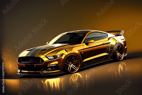 car, golden car, neon car, white car, black car, sports car wallpaper concept, new car launch, car, dark, sport, ai generated
