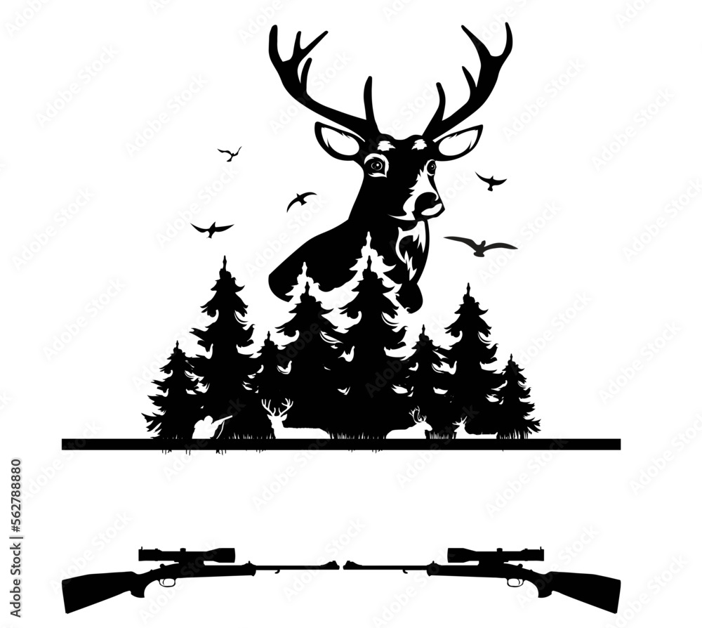 Deer Hunting name frame sign SVG png, hunter svg, hunting svg, deer svg, deer  hunting svg