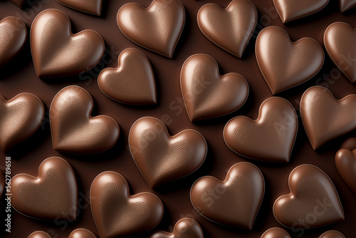 hearts made out of pure chocolate made by generative ai