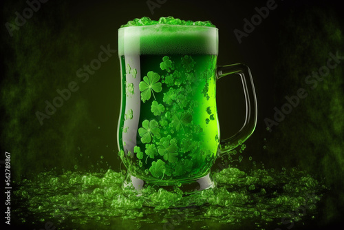 green beer for saint patrick's day made by generative ai