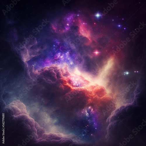 Galaxy  stars and nebula