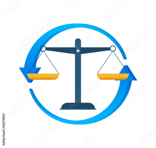 Legal process sign, label. Vector stock illustration
