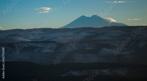 Mountain Elbrus at sunset. © ArTermit