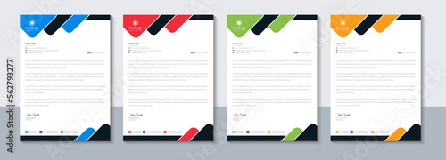 Modern letterhead design, Corporate letterhead template, Office, Business, Company, Vector illustration.