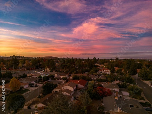 Aerial View of City of Cupertino, CA photo