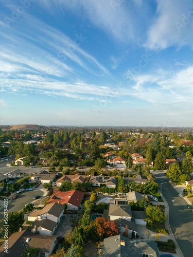 Aerial View of City of Cupertino  CA