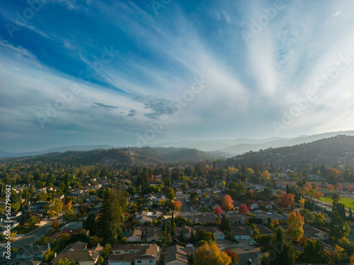 Aerial View of City of Cupertino, CA photo