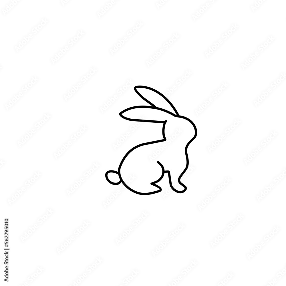 Hand drawn rabbit icons