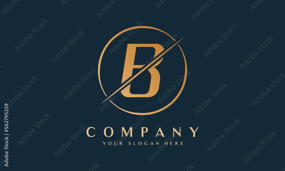 Sliced Letter B Logo With Circle Shape. Letter B Luxury Logo Template In Gold Color. Beautiful Logotype Design For Luxury Company Branding. Sliced Letter B Logo With Circle Shape. Letter B Luxury Logo Template In Gold Color. Beautiful Logotype Design For Luxury Company Branding.