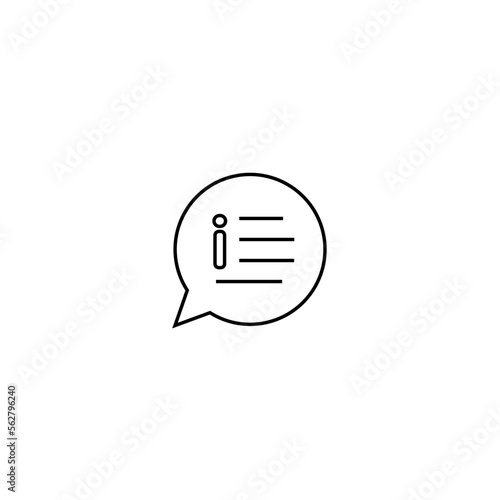 Information bubble icon vector