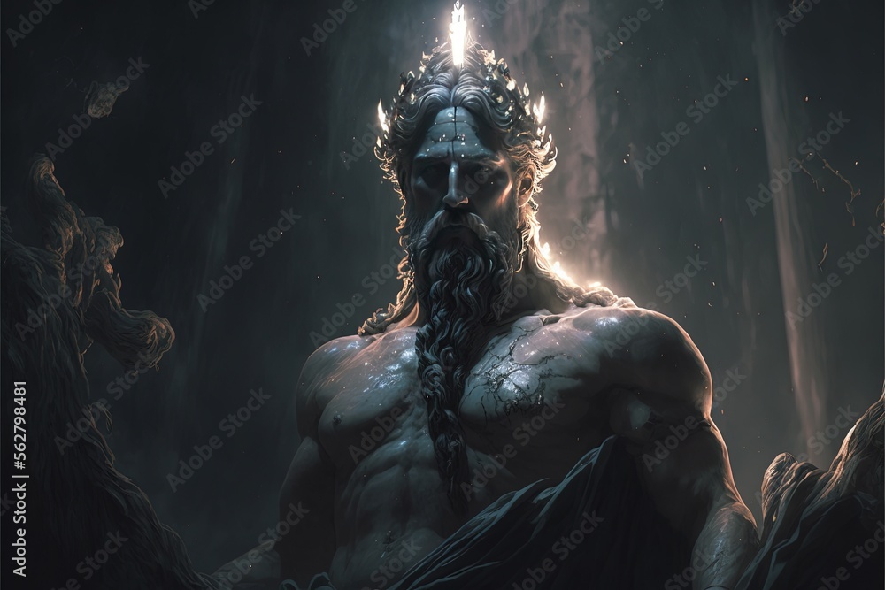 Illustrative vector primordial darkness embodying design. generative ai