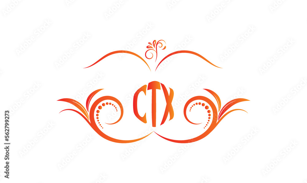 Obraz premium CTX Letter logo design, CTX vector logo, CTX with shape, CTX template with matching color, CTX logo Simple, Elegant, CTX Luxurious Logo, CTX Vector pro, CTX Typography, 