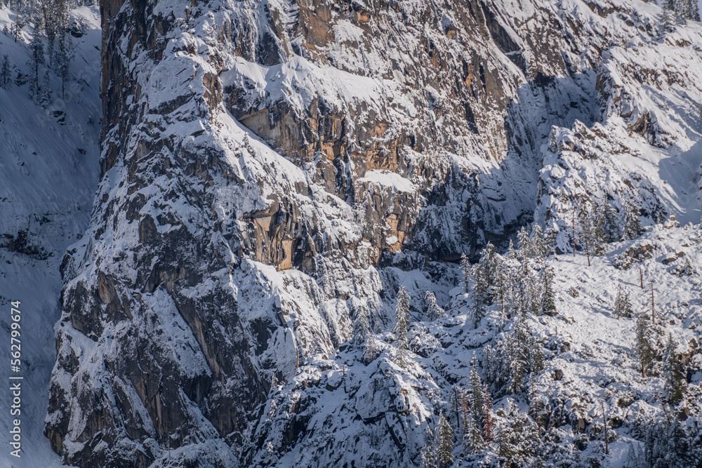 Snow on the rock Snow on the rock