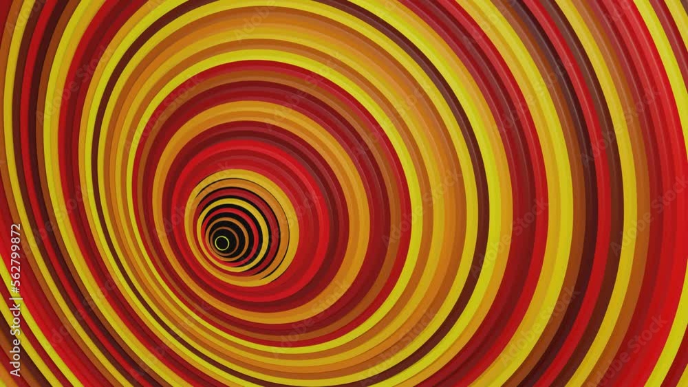 Smooth red and orange circles hypnotic pattern animation, Abstract seamless loop of 3D render circles, Geometric concept, Circles with the effect of displacement Smooth red and orange circles hypnotic pattern animation, Abstract seamless loop of 3D render circles, Geometric concept, Circles with the effect of displacement
