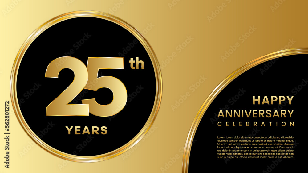25th Anniversary Celebration. Template design for anniversary ...