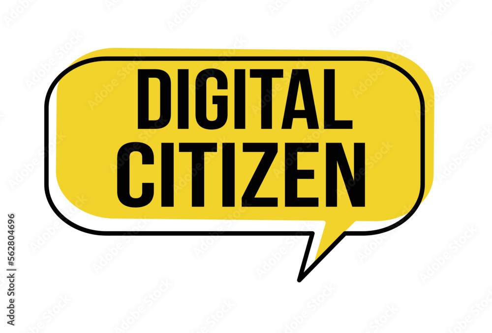 Digital citizen speech bubble