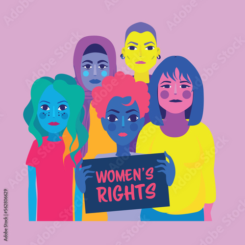Women s rights illustration - inclusive design banner