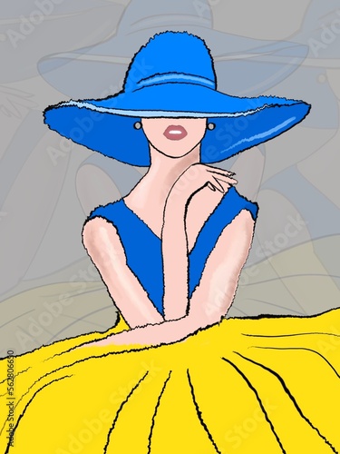 Fotografía girl in hat Ukrainian fashion style