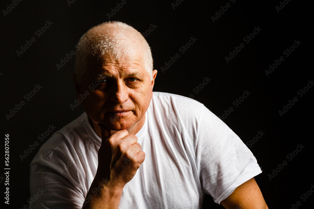 close-up portrait of happy senior man. close-up portrait of happy senior man.