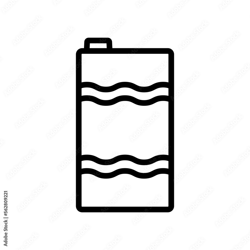 Juice box icon. Black contour linear silhouette. Front side view. Editable strokes. Vector simple flat graphic illustration. Isolated object on a white background. Isolate. Juice box icon. Black contour linear silhouette. Front side view. Editable strokes. Vector simple flat graphic illustration. Isolated object on a white background. Isolate.