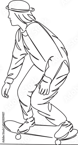 girl on a skateboard