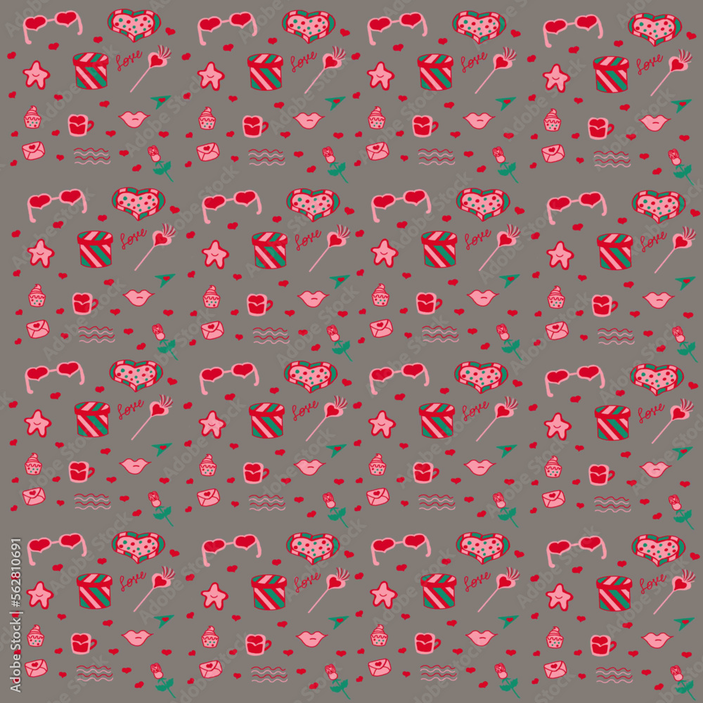 seamless pattern with hearts seamless pattern with hearts