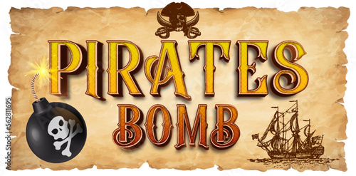 Pirates Vector Editable Text Effect Template