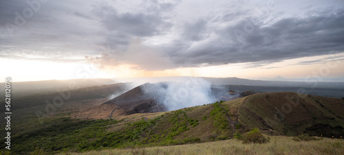 Panorama landscape of Masaya volcano
