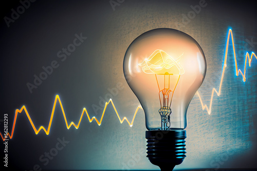 Steigende Stromkosten in der Energiekrise. Generative Ai