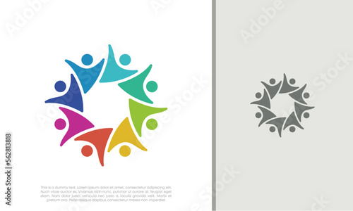Global Community Logo Icon Elements Template. Community human Logo template vector. Community health care. Abstract Community logo. © harika013