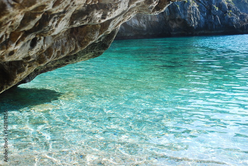 Absolutly clear water in Cala Bianca Spiaggia Calabria coast in Italy