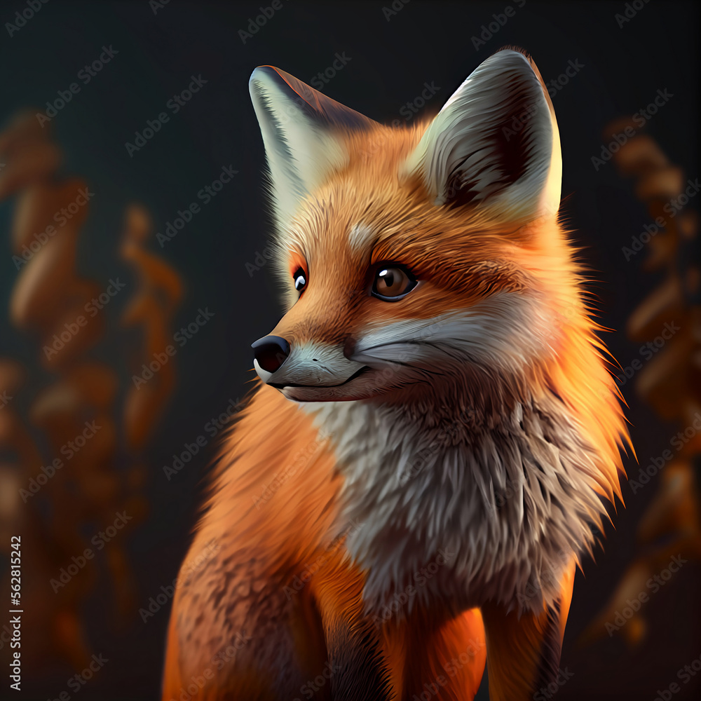Obraz premium A Beautiful Red Fox