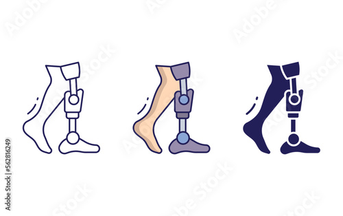 Bionic leg icon