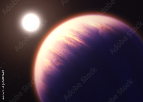 Fototapeta Naklejka Na Ścianę i Meble -  Deep Space Exoplanets, High detailed planetary cosmos images
