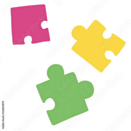 Pièces de puzzle colorées