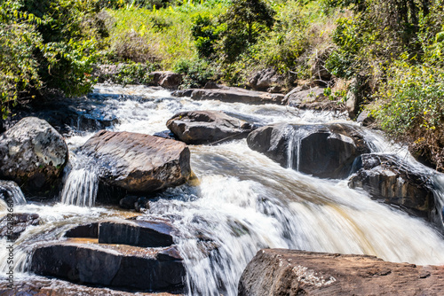 waterfall in the mountains
