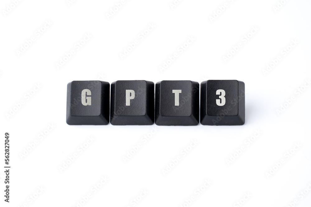  Gpt 3 Inscription On Keys Isolated In White Background